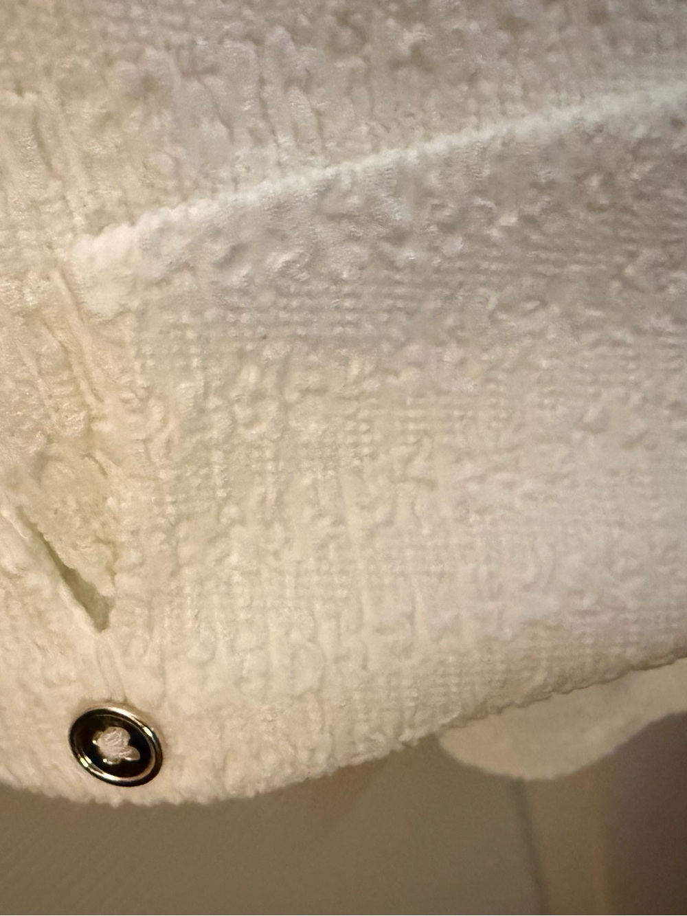 Kasper Cream Textured Button-Down Collared Top - Picture 4 of 6